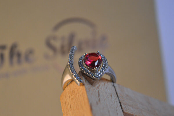 Red Teardrop Ring - Image 3