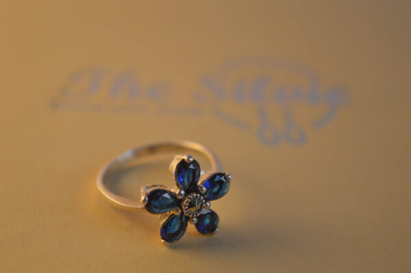 Blue Floral Ring - Image 2