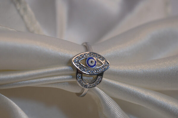 Lock Evil Eye Ring - Image 3