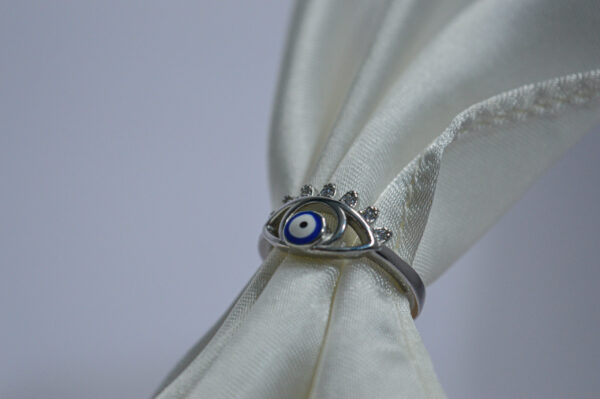 Studded Evil Eye Ring - Image 3