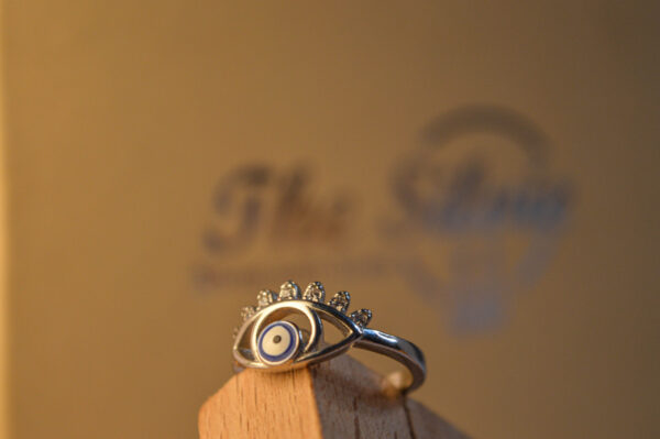 Studded Evil Eye Ring - Image 2