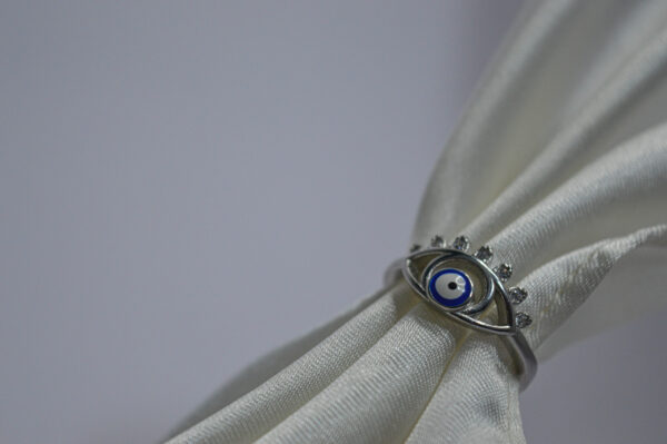 Studded Evil Eye Ring