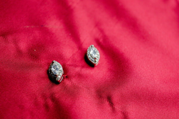Marquise Halo Stud Earrings - Image 2